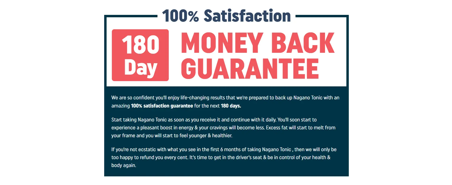 nagano tonic moneyback guarantee